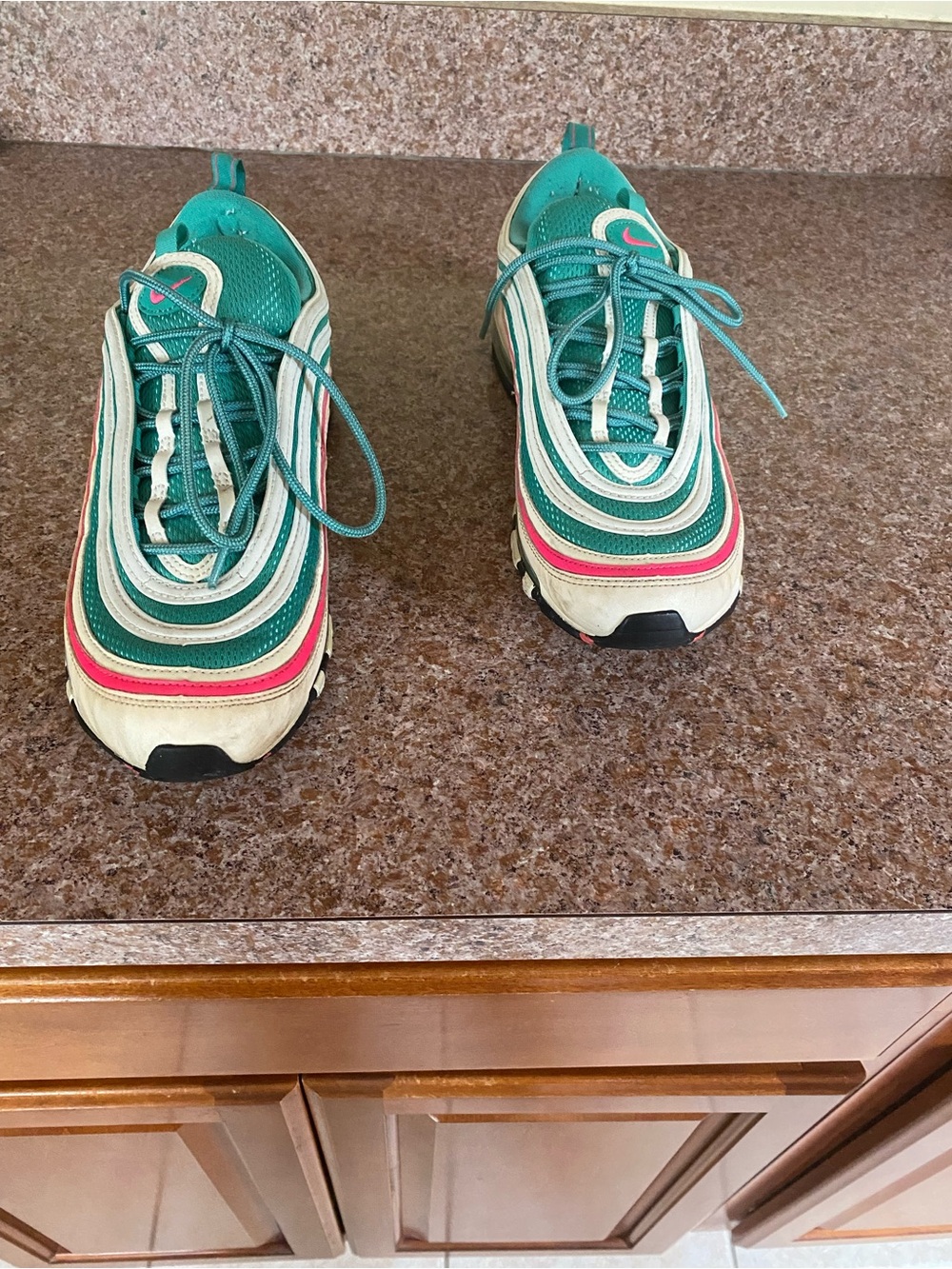 Nike Teal and Pink Layered Men's Sneakers